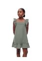 Vestido Corto Algodón Verde Niña Verde de Gef