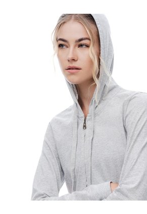 Chaqueta Slim Algodón Gris Mujer Gris