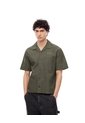 Camisa Manga Corta Boxy Algodón Café Hombre Cafe de Gef