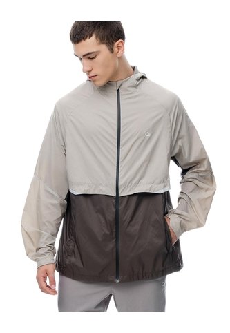 Chaqueta Regular Rompevientos Taupe Bloques Hombre Marron Claro Gef