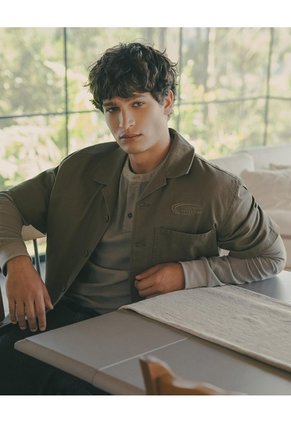 Camisa Manga Corta Boxy Algodón Café Hombre Cafe