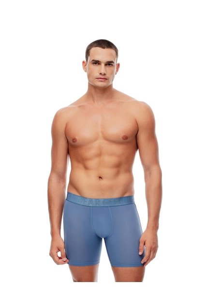 Bóxer Medio Microfibra Secado Rápido Azul Hombre Azul