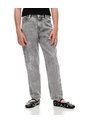 Jean Mom Tiro Medio Brillos Gris Niña Azul de Gef