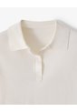 Polo Regular Tejido De Punto Blanca Mujer Blanco de Gef
