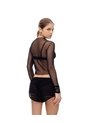 Camibuzo Slim Tejido Tull Brillos Negra Mujer Negro de Gef