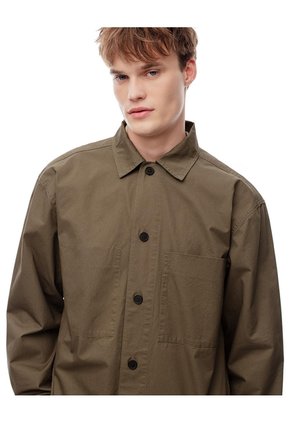 Camisa Overshirt Algodón Habana Hombre Marron