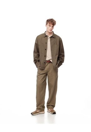 Camisa Overshirt Algodón Habana Hombre Marron
