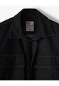 Camisa Manga Corta Loose Denim Negra Hombre Negro de Gef