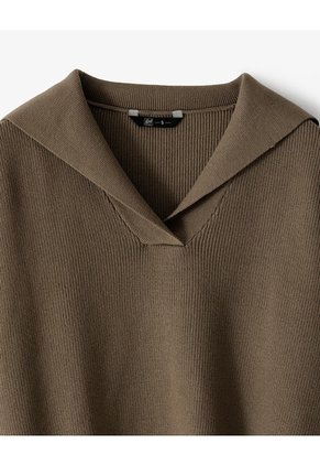 Chaleco Oversize Tejido Café Mujer Cafe