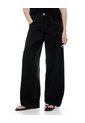 Jean Baggy Tiro Medio Negro Mujer Negro de Gef