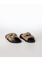Sandalias Beige Tipo Birkenstock Niña Cafe de Gef