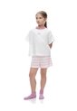 Pijama Relaxed Manga Corta Blanca Estampada Niña Blanco de Gef