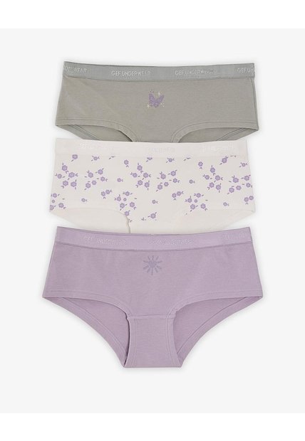 3 Pantys Clasico Punto Tiro Medio Surtido Niña Multicolor
