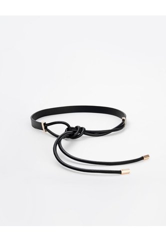 Cinturón Con Nudo Negro Mujer Negro Gef