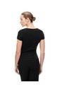 Camiseta Slim Algodón Negra Mujer Negro de Gef