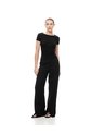 Camiseta Slim Algodón Negra Mujer Negro de Gef