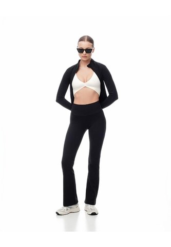 Pantalón Deportivo Flare Secado Rápido Negro Mujer Negro Gef
