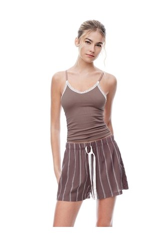 Short Café Rayas Mujer Cafe Gef