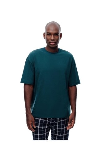Camiseta Relax Algodón Verde Hombre Verde Gef