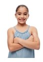 Vestido Corto Bloques índigo Niña Azul Oscuro de Gef