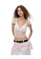 Camiseta Slim Manga Corta Blanca Mujer Blanco de Gef