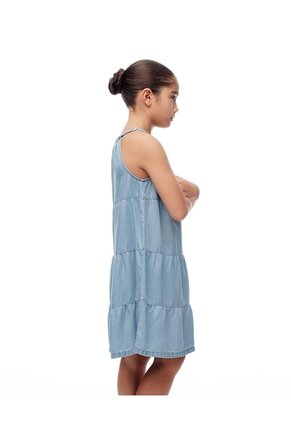 Vestido Corto Bloques índigo Niña Azul