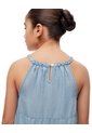 Vestido Corto Bloques índigo Niña Azul Oscuro de Gef