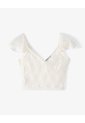 Camiseta Slim Manga Corta Blanca Mujer Blanco de Gef