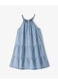 Vestido Corto Bloques índigo Niña Azul Oscuro de Gef