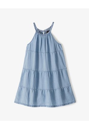 Vestido Corto Bloques índigo Niña Azul