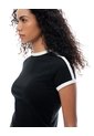 Camiseta Slim Negra Mujer Negro de Gef