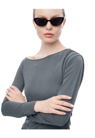 Camibuzo Slim Asimétrico Gris Mujer Gris Gef