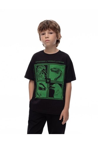 Camiseta Regular Algodón Harry Pother Negra Niño Negro Gef