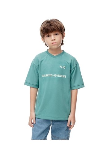 Camiseta Regular Azul Estampado Niño Azul Gef