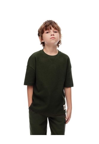 Camiseta Regular Algodón Verde Niño Verde Gef