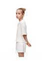 Falda Short Denim Blanca Niña Blanco de Gef