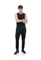 Jogger Relaxed Tiro Medio Negro Hombre Negro de Gef