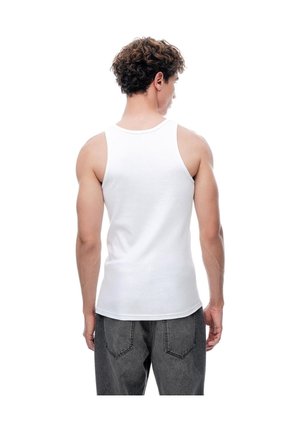 Camisilla Slim Algodón Blanca Hombre Blanco