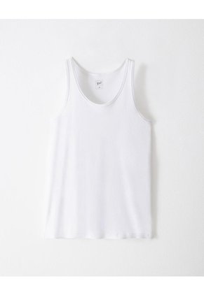 Camisilla Slim Algodón Blanca Hombre Blanco