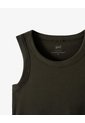 Camiseta Esqueleto Slim Rib Algodón Verde Mujer Verde de Gef