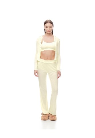 Pantalón De Pijama Amarillo Mujer Amarillo Gef