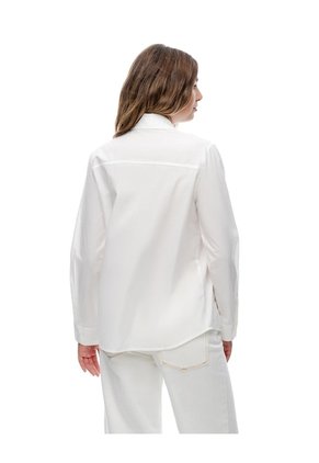 Camisa Manga Larga Regular Blanca Mujer Blanco