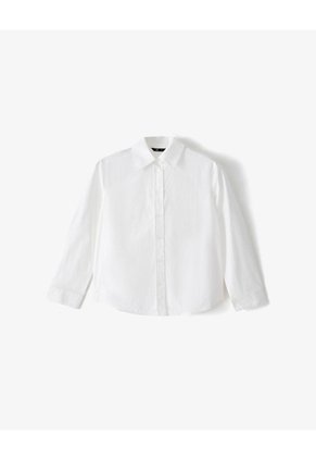 Camisa Manga Larga Regular Blanca Mujer Blanco