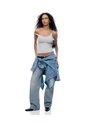 Camiseta Manga Sisa Slim Rib Algodón Gris Mujer Gris de Gef