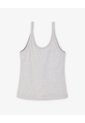 Camiseta Manga Sisa Slim Rib Algodón Gris Mujer Gris de Gef