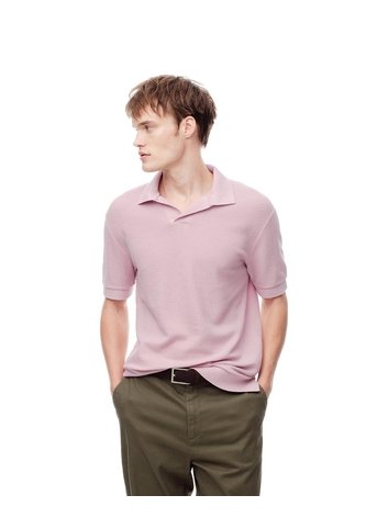 Polo Regular Algodón Rosada Hombre Rosa Claro Gef