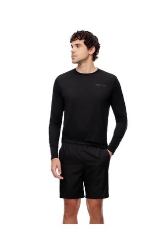 Pantaloneta Deportiva Secado Rápido Negra Hombre Negro Gef