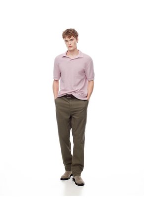 Polo Regular Algodón Rosada Hombre Rosa Claro