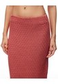 Falda Midi Tejida Calada Terracota Mujer Marron de Gef