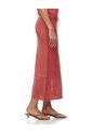 Falda Midi Tejida Calada Terracota Mujer Marron de Gef